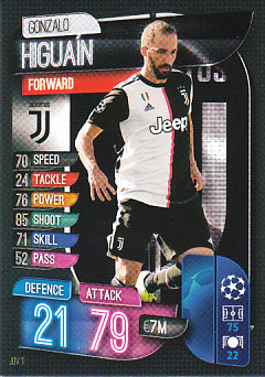 Gonzalo Higuain Juventus FC 2019/20 Topps Match Attax CL #JUV11